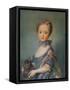 A Girl with Kitten, C1743-Jean-Baptiste Perronneau-Framed Stretched Canvas