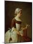 A Girl with Shuttlecock, 1737-Jean-Baptiste Simeon Chardin-Mounted Giclee Print