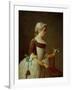 A Girl with Shuttlecock, 1737-Jean-Baptiste Simeon Chardin-Framed Giclee Print