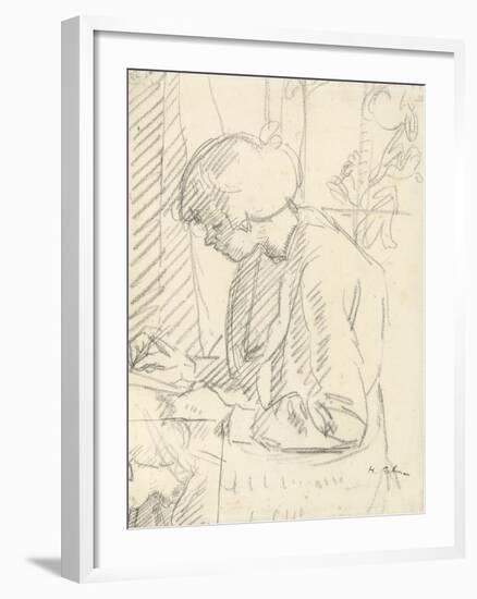 A Girl Writing-Harold Gilman-Framed Giclee Print