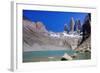 A glacial lake and the rock towers that give the Torres del Paine range its name, Torres del Paine-Alex Robinson-Framed Photographic Print