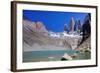 A glacial lake and the rock towers that give the Torres del Paine range its name, Torres del Paine-Alex Robinson-Framed Photographic Print