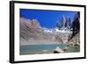 A glacial lake and the rock towers that give the Torres del Paine range its name, Torres del Paine-Alex Robinson-Framed Photographic Print