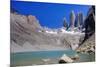 A glacial lake and the rock towers that give the Torres del Paine range its name, Torres del Paine-Alex Robinson-Mounted Photographic Print