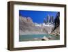 A glacial lake and the rock towers that give the Torres del Paine range its name, Torres del Paine-Alex Robinson-Framed Photographic Print