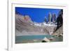 A glacial lake and the rock towers that give the Torres del Paine range its name, Torres del Paine-Alex Robinson-Framed Photographic Print