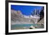A glacial lake and the rock towers that give the Torres del Paine range its name, Torres del Paine-Alex Robinson-Framed Photographic Print