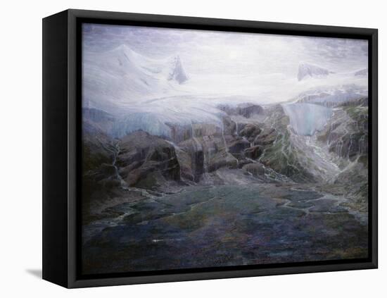 A Glacier in a High Valley-Emile Mediz-Pelikan-Framed Stretched Canvas