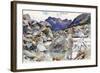 A Glacier Stream in the Alps, C.1904 (Pencil and Watercolour on Paper)-John Singer Sargent-Framed Giclee Print