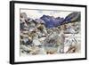 A Glacier Stream in the Alps, C.1904 (Pencil and Watercolour on Paper)-John Singer Sargent-Framed Giclee Print