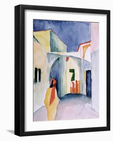 A Glance Down an Alley-Auguste Macke-Framed Giclee Print