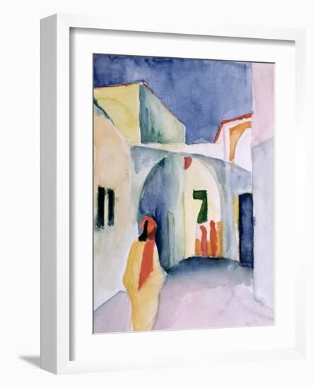 A Glance Down an Alley-Auguste Macke-Framed Giclee Print