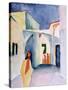 A Glance Down an Alley-Auguste Macke-Stretched Canvas