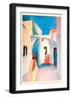 A Glance Down an Alley-Auguste Macke-Framed Art Print