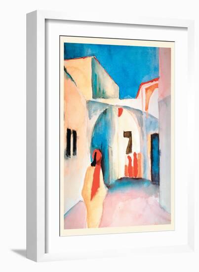 A Glance Down an Alley-Auguste Macke-Framed Art Print