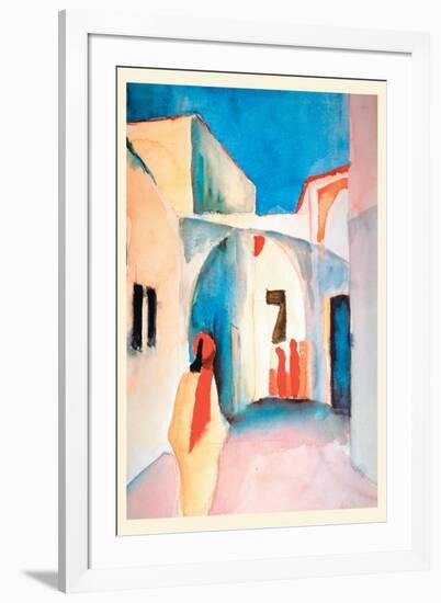 A Glance Down an Alley-Auguste Macke-Framed Art Print