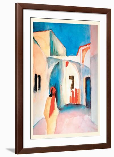 A Glance Down an Alley-Auguste Macke-Framed Art Print