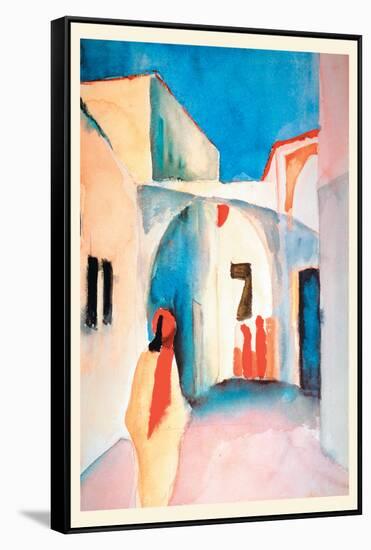 A Glance Down an Alley-Auguste Macke-Framed Stretched Canvas