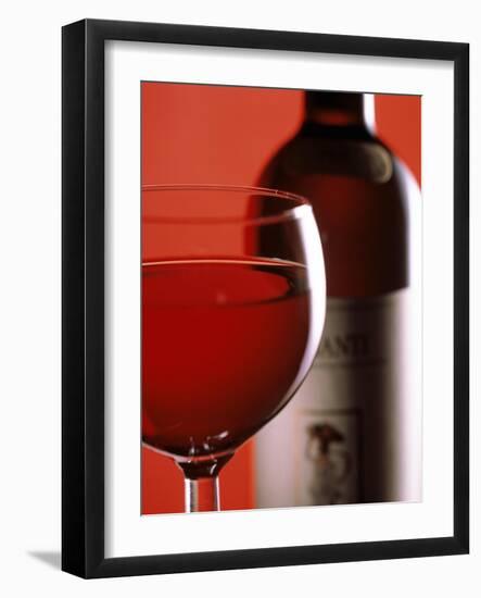 A Glass and Bottle of Chianti-Barbara Bonisolli-Framed Photographic Print