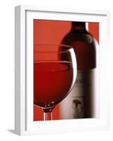 A Glass and Bottle of Chianti-Barbara Bonisolli-Framed Photographic Print