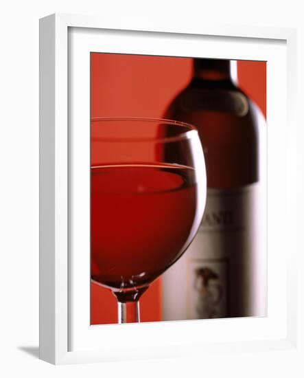 A Glass and Bottle of Chianti-Barbara Bonisolli-Framed Photographic Print