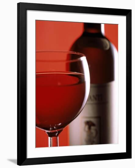 A Glass and Bottle of Chianti-Barbara Bonisolli-Framed Photographic Print