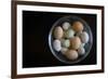 A Glass Bowl Full of Colorful Backyard Chicken Eggs-Cynthia Classen-Framed Photographic Print