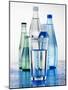 A Glass in Front of Mineral Water Bottles-Alexander Feig-Mounted Photographic Print