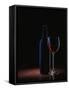 A Glass of Red Wine and a Wine Bottle-Roland Krieg-Framed Stretched Canvas