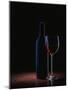 A Glass of Red Wine and a Wine Bottle-Roland Krieg-Mounted Photographic Print