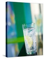 A Glass of Sparkling Mineral Water with a Wedge of Lemon-Brigitte Protzel-Stretched Canvas