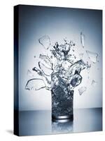 A Glass of Water Shattering-Antonios Mitsopoulus-Stretched Canvas