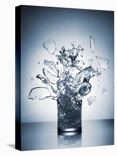 A Glass of Water Shattering-Antonios Mitsopoulus-Stretched Canvas