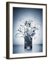 A Glass of Water Shattering-Antonios Mitsopoulus-Framed Photographic Print