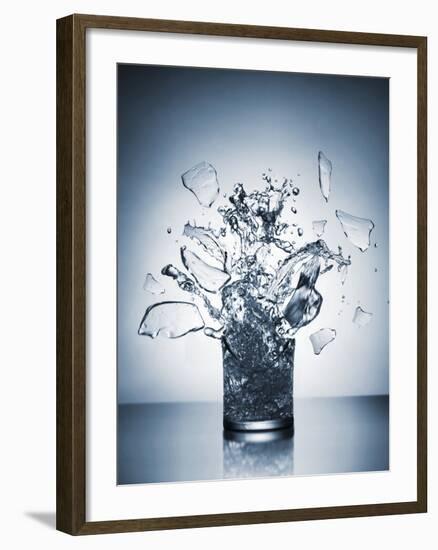 A Glass of Water Shattering-Antonios Mitsopoulus-Framed Photographic Print