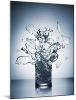 A Glass of Water Shattering-Antonios Mitsopoulus-Mounted Photographic Print