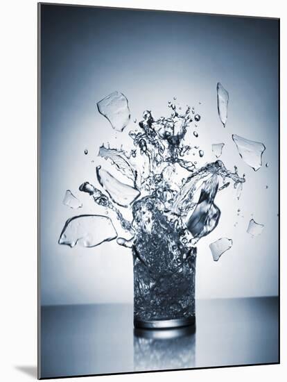 A Glass of Water Shattering-Antonios Mitsopoulus-Mounted Photographic Print