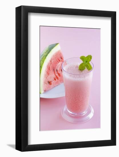 A Glass of Watermelon Smoothie-Flávio Coelho-Framed Photographic Print