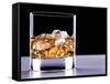 A Glass of Whisky with Ice Cubes-Mark Vogel-Framed Stretched Canvas