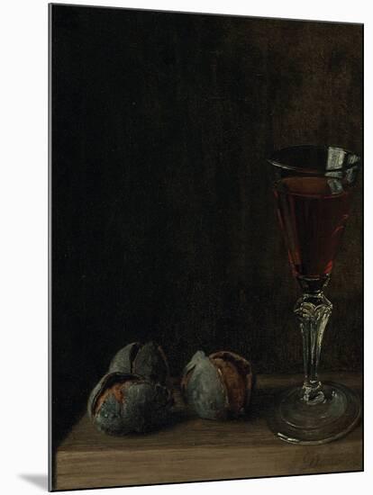 A Glass of Wine with Walnuts on a Table-Balthasar Denner-Mounted Giclee Print
