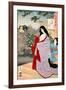 A Glimpse of the Moon - Kaoyo, One Hundred Aspects of the Moon-Yoshitoshi Tsukioka-Framed Giclee Print