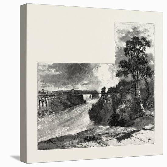 A Glimpse of the Niagara Falls from Clinton, Canada, Nineteenth Century-null-Stretched Canvas