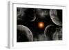 A Globular Star Cluster with a Red Giant Star and its Planetary System-null-Framed Premium Giclee Print