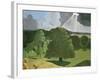 A Gloucestershire Landscape, 1914 (Oil on Canvas)-John Northcote Nash-Framed Giclee Print