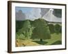 A Gloucestershire Landscape, 1914 (Oil on Canvas)-John Northcote Nash-Framed Giclee Print