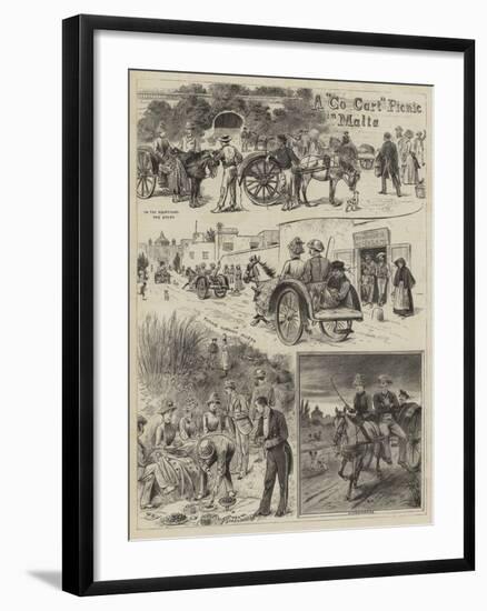 A Go Cart Picnic in Malta-null-Framed Giclee Print