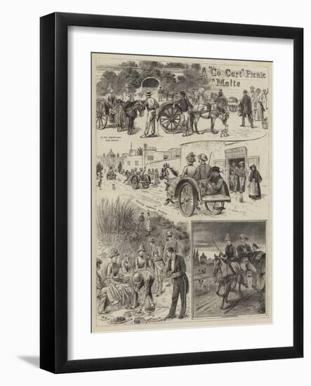 A Go Cart Picnic in Malta-null-Framed Giclee Print