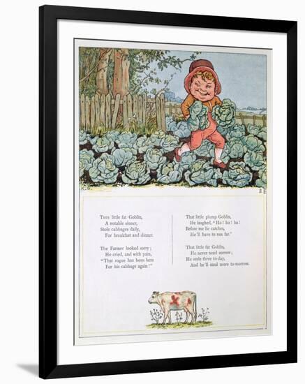 A Goblin Stealing Cabbages, Illustration for a poem from 'Under the Window'-Kate Greenaway-Framed Giclee Print