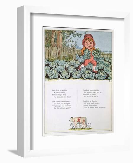 A Goblin Stealing Cabbages, Illustration for a poem from 'Under the Window'-Kate Greenaway-Framed Giclee Print