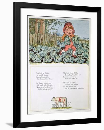 A Goblin Stealing Cabbages, Illustration for a poem from 'Under the Window'-Kate Greenaway-Framed Giclee Print